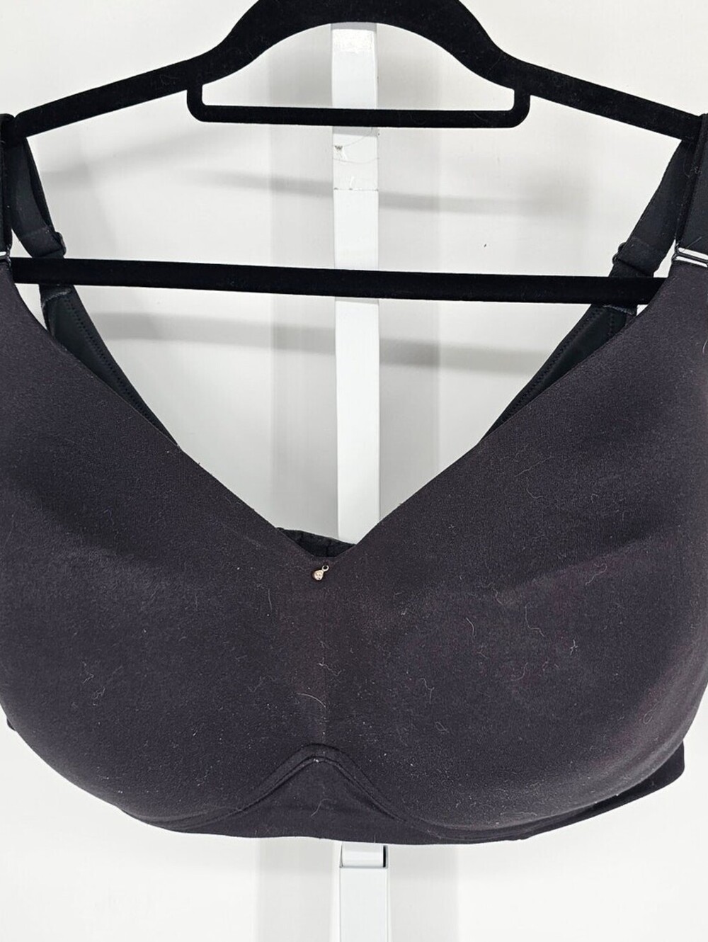 Cacique Womens Sz 42G Lightly Lined Full Figure T Shirt Bra Solid Black